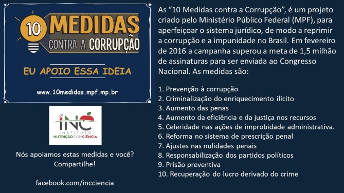10 medidas contra corrupção